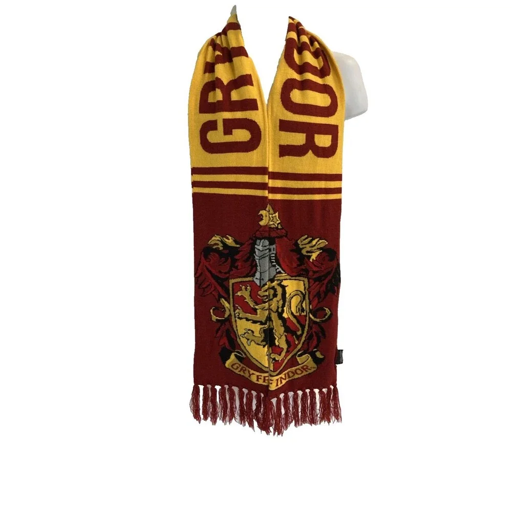 Harry Potter Official Gryffindor Crest Scarf w Fringe One Size Fits Most 73